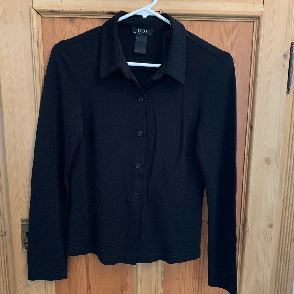 BCBG black button down